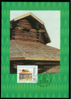 Mk Sweden Maximum Card 1996 MiNr 1940 | Traditional Buildings. Octagonal Log Barn, Väst #max-0091 - Cartoline Maximum