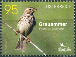 AUSTRIA - 2024 - STAMP MNH ** - Corn Bunting (Emberiza Calandra) - Unused Stamps