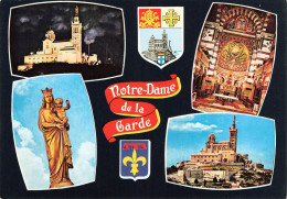 MARSEILLE - MULTI VUES - BASILIQUE NOTRE DAME DE LA GARDE - SOUVENIR - Notre-Dame De La Garde, Lift En De Heilige Maagd