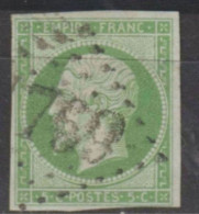 LGC TRES RARE Sur N°12 OBLI LGC 4769 Sauveterre (Lot-et-Garonne 40€) TBE/LUXE Signé - 1853-1860 Napoleone III