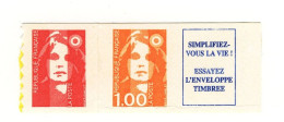 Briat TVP Rouge Autoadhésif + 1fr Orange + Vignette YT 3009b. Pas Courant, Voir Le Scan. Cote YT : 9 €. - Unused Stamps