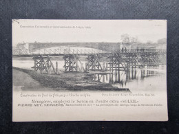 CP BELGIQUE (M2409) LIEGE EXPOSITION 1905 (2 Vues) Pierre Ney Verviers Soleil Construction Du Pont De Felinne - Luik