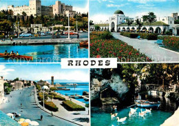 72615570 Rhodes Rhodos Greece Schloss Promenade Schwanenteich Rhodes - Griekenland
