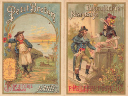 Petit Calendrier 1899 Publicitaire Illustré Biscuiterie Nantaise PELLETRAU COSSE Biscuit Petit Breton Nantes * Calendar - Klein Formaat: ...-1900