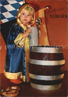 72615381 Muenchner Kindl Bierfass Bierkruf Brezel Muenchen - Muenchen