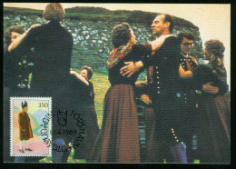 Mk Faroe Islands Maximum Card 1989 MiNr 182 | Traditional Costumes. Sjostuka Man #max-0095 - Islas Faeroes