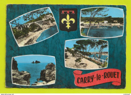 13 CARRY LE ROUET N°4127 Souvenir De 1966 Blason Et 4 Vues - Carry-le-Rouet