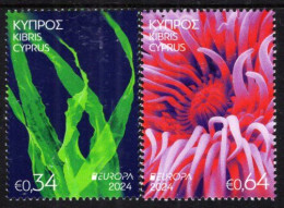 Cyprus - 2024 - Europa CEPT - Underwater Fauna And Flora - Mint Stamp Set - Nuovi