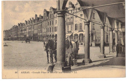 62 PAS DE CALAIS ARRAS - GRANDE PLACE ET MARCHE AUX GRAINS - CIRCULEE VERS LILLE EN 1924 - Arras