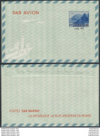 1951 San Marino Aerogramma Monte Titano Sopr. L. 80 Su L. 55 Filagrano A6a - Altri & Non Classificati