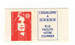 Briat TVP Rouge Autoadhésif YT 2874ba Prédécoupe Ondulée + Vignette Petits Caractères. Voir Le Scan. Cote YT : 4.50 €. - Unused Stamps