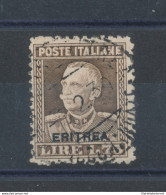 1928-29 Eritrea - 1,75 Lire Bruno, Usato - Erythrée