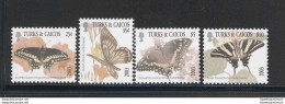 2003 TURKS AND CAICOS - Yvert N. 1607-10 - Farfalle - 4 Valori - MNH** - Papillons