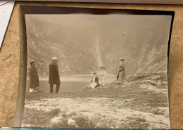 REAL PHOTO ALBUMINE 1900  SUISSE OU FRANCE CASCADE  A Identifier - Anciennes (Av. 1900)