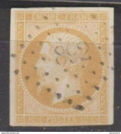 LUXE Le N°13A L JAUNE CITRON IMPRESSION USEE De 1857-58 Signé - 1853-1860 Napoléon III