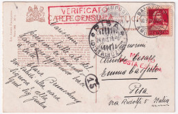 1916-Svizzera Bahnpost/Ambulant (20.5) Su Cartolina (Artillerie De Campagne) Per - Marcofilie