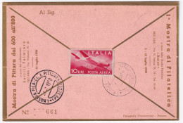 1950-PESCARA 1 Mostra Filatelia E Pittura (4.7) Annullo Speciale Su Cartolina - Tentoonstellingen