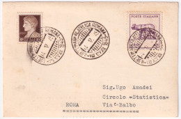 1945-ROMA Settimana Filatelica (14.12) Annullo Speciale Su Cartolina (Acuto Colo - Expositions