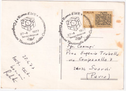 1977-ROMA 1^ CONFERENZA NAZ. COOPERAZIONE (27.4) Annullo Speciale Su Cartolina V - 1971-80: Marcophilie