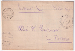 1890-PIAN DI BORNO Ottagonale Collettoria (1.9) Su Piego - Marcophilie