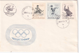 1968-Jugoslavia Giochi Olimpici Messico (1186/8) Fdc - FDC