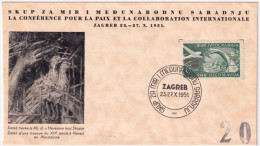 1951-Jugoslavia Conferenza Pace/Zagabria (23-27.10) Annullo Speciale Su Busta - Andere & Zonder Classificatie