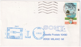 1987-NAPOLI CAMPIONATO ITALIA Lire 500 (1805) Isolato Su Cartolina Tassata (annu - 1981-90: Marcophilie