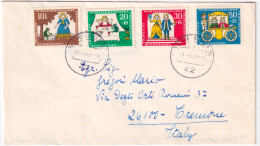 1969-GERMANIA Beneficenza1966 Serie Cpl Su Busta Per L'Italia - Covers & Documents