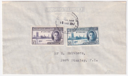 1947-Falkland Anniversario Vittoria Serie Cpl. (93/4) Su Fdc - Falkland Islands