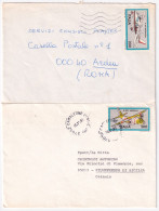 1981-COSTRUZIONI AERONAUTICHE 1 EMISSIONE (1555/8) Isolato Su 4 Buste - 1981-90: Marcophilie