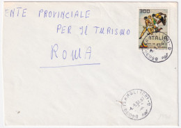 1982-COPPA MONDO ATLETICA LEGGERA Lire 300 (1570) Isolato Su Busta - 1981-90: Marcophilia