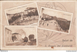 Ah504 Cartolina Saluti Da S.angelo Dei Lombardi Interno Stazione 1932 Avellino - Avellino