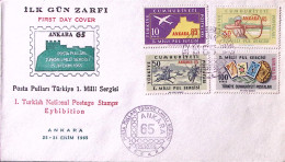 1965-TURCHIA Espos. Filatelica Ankara Serie Cpl. (1746/9) Fdc - Other & Unclassified