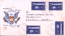 1955-Australia 13 Ann. Battaglia Mar Dei Coralli Quattro Esemplari (219) Fdc - Autres & Non Classés