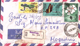 1966-Somalia Indigeni C.10 E Animali E Fiori S.1,30 + Posta Aerea Farfalle S.1 S - Somalia (1960-...)