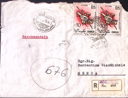 1962-Somalia Artigianato Coppia C.25 + (al Verso) Somalia A.F.I.S. Fiori Blocco  - Somalie (AFIS)