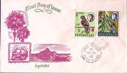 1962-SEYCHELLES Flora E Fauna C.5 E 10 (188/9) Fdc - Seychellen (...-1976)