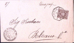 1891-COSTABISSARA Ottagonale Collettoria (5.12) Su Piego - Marcophilie