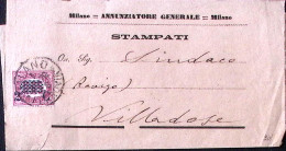 1879-FRANCOBOLLO SERVIZIO Sopr. C.2/0,05 (30) Isolato Su Piego - Marcophilie