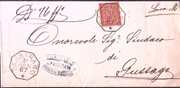 1887-PASSIRANO Ottagonale Collettoria (31.1) Su Piego - Marcophilie