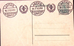 1913-Germania XII^Concorso Ginnico/Lipsia (18.7) Annullo Speciale Su Cartolina P - Briefe U. Dokumente