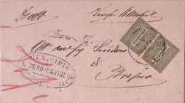 1883-S ZENO NAVIGLIO Corsivo Verde Di Collettoria Su Piego Brescia (28.7) - Marcophilie