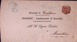 1881-CALDIERO Cartella Verde Collettoria Su Piego (23.11) - Marcophilie