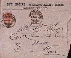 1898-Venezia-Milano /(2) C.2 (28.4) Su Busta Affr. C.20 - Marcophilie