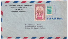 1948-Nicaragua C.30 Vittoria  + Ordinaria C.5 Su Busta Via Aerea Per Gli USA - Nicaragua