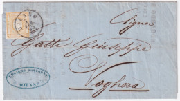 1863-CIFRA C.2 Bistro (10) Su Circolare A Stampa Milano (7.2) - Marcophilie