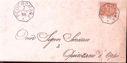 1895-PEDERGNAGA Ottagonale Di Collettoria (7.11) Su Piego Affrancato C.20 - Marcophilie