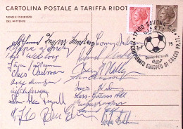 1975-SAVONA 7 CAMPIONATO EUROPEO CALCIO PP.TT. Annullo Speciale (6.7) Su Cartoli - Andere & Zonder Classificatie