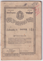 1941-LIBRETTO CASSE RISPARMIO POSTALI Completo (22 Pagine) Rilasciato Castelfran - Historical Documents