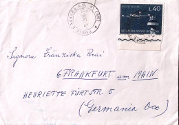 1966-VOLO NOTTURNO Isolato Su Busta Carrara (5.2) Per La Germania Tariffa Agevol - 1961-70: Marcophilia